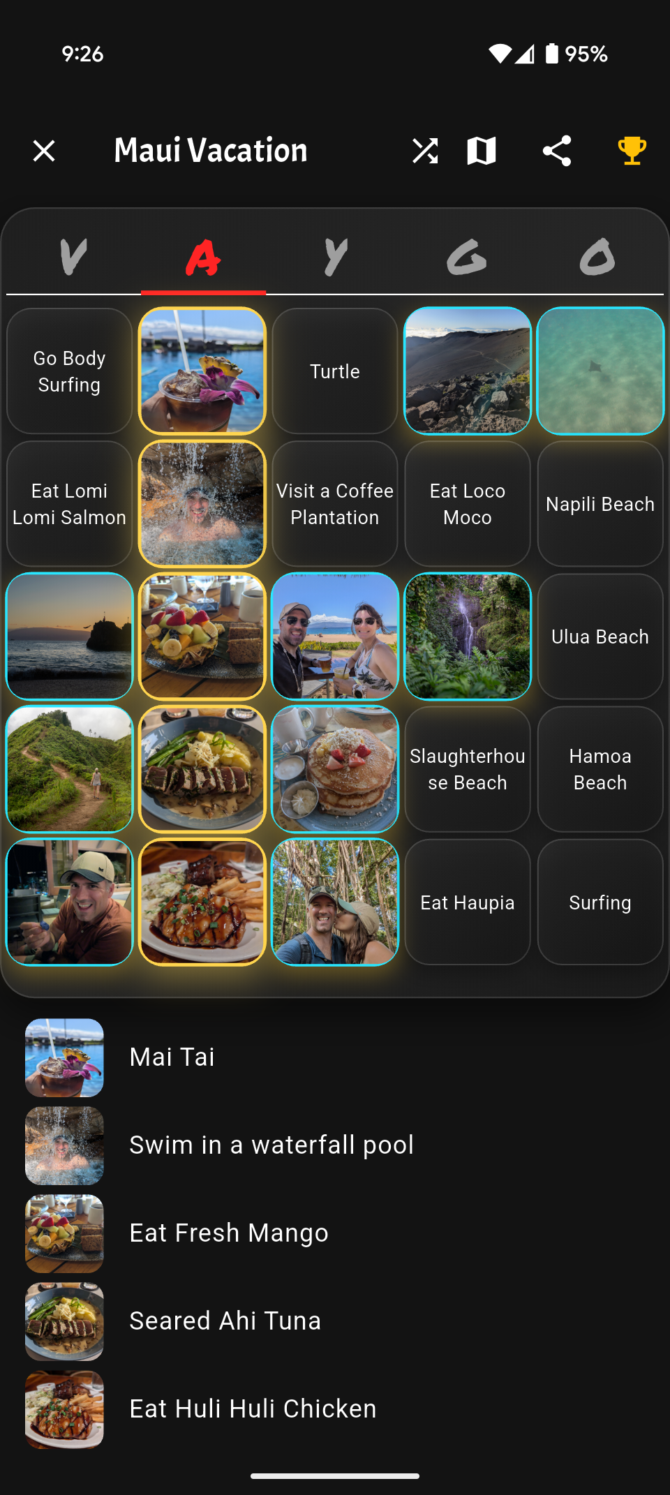 Create a new bingo board